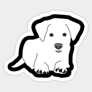 Cute Dog Line Art Drawing Sticker